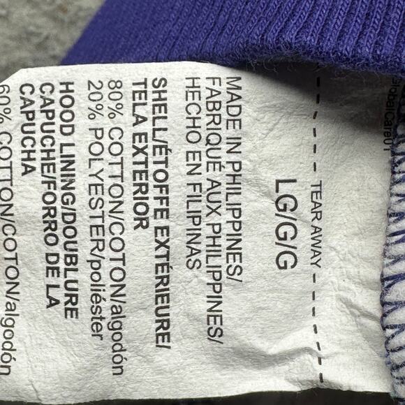 Under Armour Rival Fleece Printed Hoodie Sweatshirt Mens Large Purple Drawstring - Picture 10 of 11